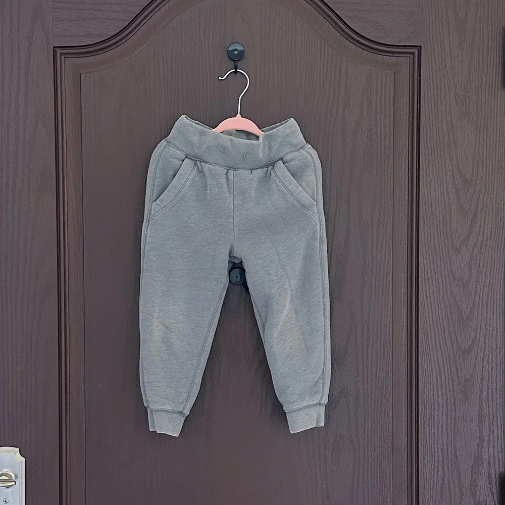 3/$15 GAP Baby Sherpa-Lined Jogger Sweatpants Gray Size 3 Years Warm Fleece Pant